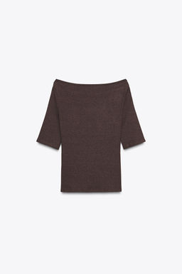 BOAT NECK T-SHIRT - Zara фото 5
