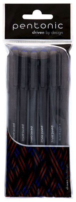 Набор шарик.ручек Linc PENTONIC SILVER синий 1 цв. 1 мм 6 шт кругл. корп. игольчатый наконечник