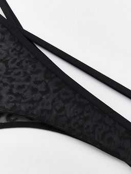 Leopar Desenli Dantelli Fantezi Brazilian K?lot