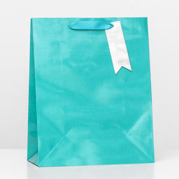 Пакет подарочный, зелёный, 26 х 32 х 12 см