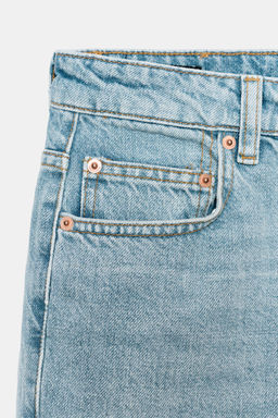 JEANS ZW COLLECTION RELAXED BOOTCUT TIRO MEDIO CROPPED / Azul claro - Zara фото 10