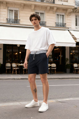 TRENDYOL MAN Lacivert Regular/Normal Kesim Kumas Mix Dokulu Pike Sort & Bermuda TMNSS25SR00029 - Trendyolmilla фото 9