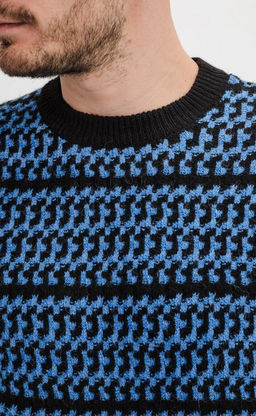 Джемпер мужской в полоску F310-0501 синий - Fine joyce фото 4