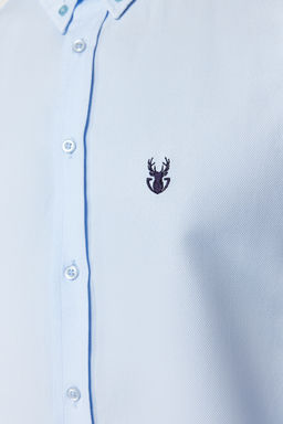 TRENDYOL MAN Lacivert Slim Fit Nak?sl? Kolay Utulenebilir Smart Gomlek TMNSS24GO00062 - Trendyolmilla фото 8