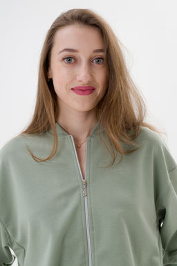 Бомбер из коттон фита полынь макси - Амадэль фото 13