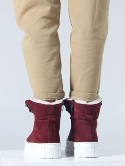 Ботинки EDART 216.212131w. бордо замша/шерсть  фото 11