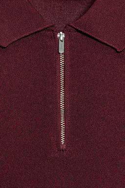 POLO PUNTO CREMALLERA / Burgundy - Zara фото 8