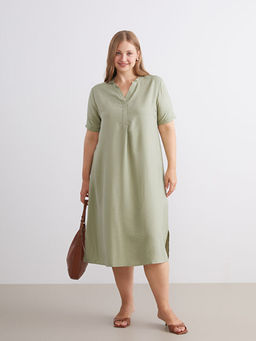 Ka??k Yaka A Kesim Elbise