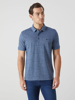 Polo Yaka K?sa Kollu Desenli Pike Erkek Ti??rt