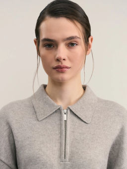 Джемпер поло с молнией / Zarina  фото 6