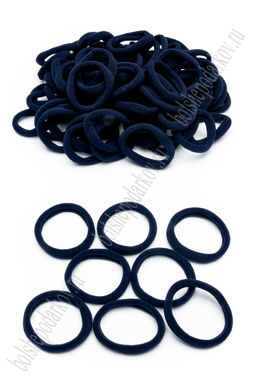 Резинки бесшовные для волос 4 см (100 шт) SF-6003, темно-синий №29