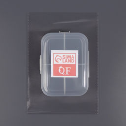 Цена за 2 шт. Органайзер для хранения мелочей, 4 секции, 12×9×4.5 см, прозрачный