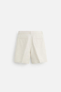 REGULAR FIT LINEN/COTTON BERMUDA SHORTS - Zara фото 8