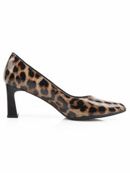 06-A125A-746PC BLACK/LEOPARD Туфли женские (натуральная кожа)
