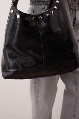 Siyah Oval Kad?n Orta Boy Omuz Canta TAKAW26OC00051