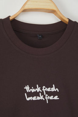 TRENDYOL MAN Ekru Oversize/Genis Kesim Cicek Bask?l? Kal?n %100 Pamuklu T-Shirt TMNSS25TS00028 - Trendyolmilla фото 7
