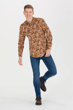 U. S. Polo Assn Мужская рубашка светло-коричневого цвета с длинным рукавом - U.s. polo assn фото 8