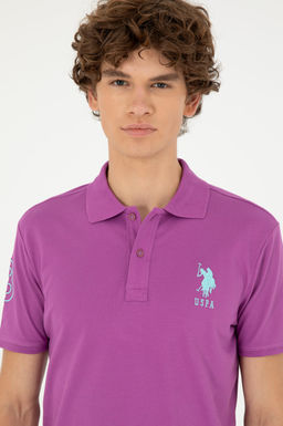 Мужская фиолетовая базовая футболка Неожиданная скидка в корзине - U.s. polo assn фото 2