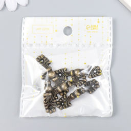 Цена за 5 шт. Ручка для шкатулки металл Классика бронза 4,2х1,3 см - Арт узор фото 7