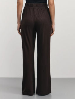 Трикотажные брюки в рубчик / Zarina  фото 4