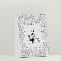 Цена за 3 шт. Пакет подарочный 8 марта, 24 х 10,5 х 32 см