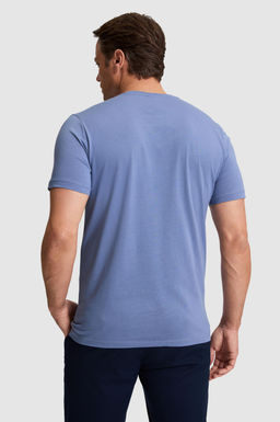 Erkek _ndigo Regular Fit Bisiklet Yaka Ti__rt