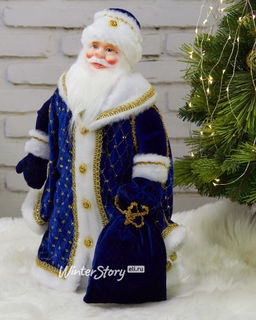 Дед Мороз Царский 50см индивид.уп. СИНИЙ - Коломеев фото 2