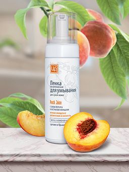 Пенка косметическая для умывания Peach Juice для сухой кожи 160 г