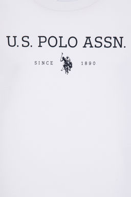 Erkek _ocuk Beyaz Bisiklet Yaka Sweatshirt - U.s. polo assn фото 8