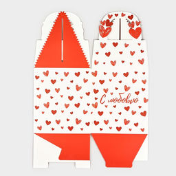 Цена за 2 шт. Коробка складная С любовью 14?16?14 см