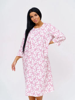 Ночная сорочка женская, цвет белый розовый