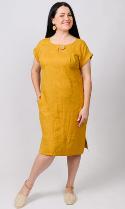 Льняное платье-футляр