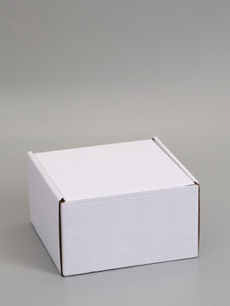 Коробка самосборная, крафт, белая 25 х 25 х 12 см
