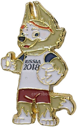 Значок Чемпионат Мира по футболу 2018 в России  Забивака