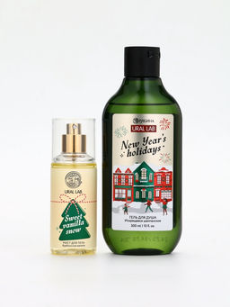 Подарочный набор Happy New Year: гель для душа и мист для тела, белый, URAL LAB