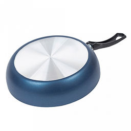 "Azure" Сотейник с антипригарным покрытием д24см "Сатин", h6,3см, s0,18см, стеклянная крышка (Россия)
