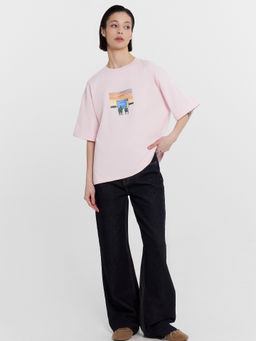 Футболка женская с принтом и надписью "wings of courage"