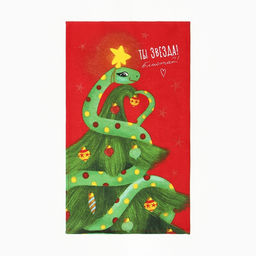 Полотенце Доляна Ты звезда 28х46 см, 100% хл, рогожка 164 г/м2  фото 6