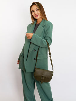 LACCOMA сумка Q5920-хаки натуральная кожа полиэстр  фото 3