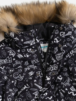 ACOOLA / Куртка детская для мальчиков Japa черный принт  фото 7