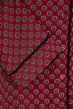 Bordo _i_ekli Biye Detayl_ Dokuma Pijama Tak_m_ THMAW27PT00047