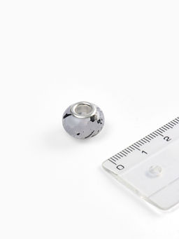 Цена за 5 шт. Шарм бусина «Краски», прозрачно-чёрная