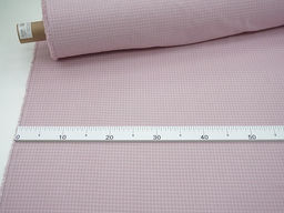 Пестрядь Средняя клетка на св.розово-сиреневом, ш.1.4м, хлопок-95%, п/э-5%, 140гр/м.кв - Купава фото 7