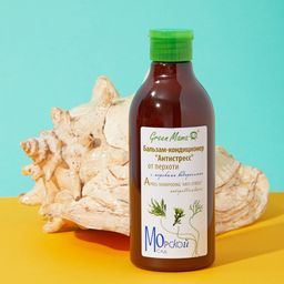Бальзам-кондиционер Антистресс от перхоти с морскими водорослями 400 мл - Green mama фото 2