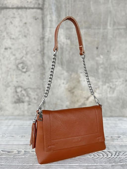 Женская кожаная сумка через плечо 8722-9 Кэмл - Sergio valentini фото 2