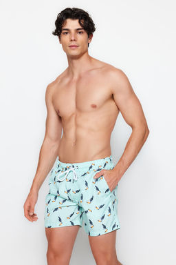TRENDYOL MAN Mavi Bask?l? Standart Boy Deniz Sortu TMNSS20DS0014 - Trendyolmilla фото 2