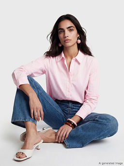 Рубашка Cizgili Oxford Kadin Gomlek