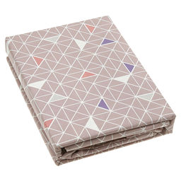 Постельное белье, комплект Дуэт (семейный) Треугольники, мокко 5 предметов: 2 пододеяльника 145х215см, евро-простыня 220х240см, 2 наволочки 70х70см с клапаном-запахом, бязь 121г/м2, хлопок 100%, упаковка классическая ПВХ 34,5х41см, Домашняя мода  фото 3