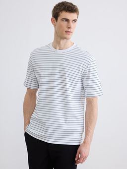 Bisiklet Yaka ?izgili Erkek Ti??rt