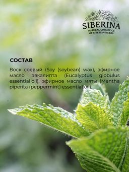 Аромасвеча Мята и эвкалипт - Siberina фото 11